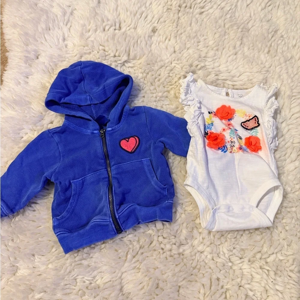 Carter's Blue and White Kids Matching Set